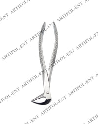 Lower Roots Serrated Extraction Forceps 74N – Precision Dental Root Extraction Instrument | Serrated Beak Design, Stainless Steel, Ergonomic Grip | Reusable #FX74N
