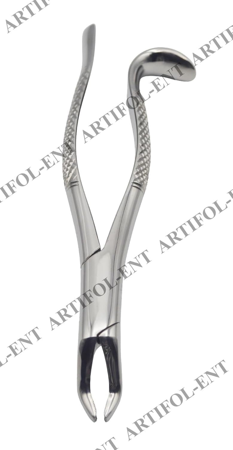 Extraction Forceps Thumb Hook 210H – Professional Dental Extraction Instrument | Precision Serrated Beaks, Thumb Hook Handle | Stainless Steel #F210H