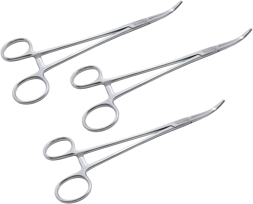 Overholt Geissendoerfer Arterienklemme – 21 cm gebogen | 3-teiliges Set | Edelstahl | Autoklavierbar #15910164