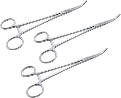 Overholt Geissendoerfer Arterienklemme – 21 cm gebogen | 3-teiliges Set | Edelstahl | Autoklavierbar #15910164
