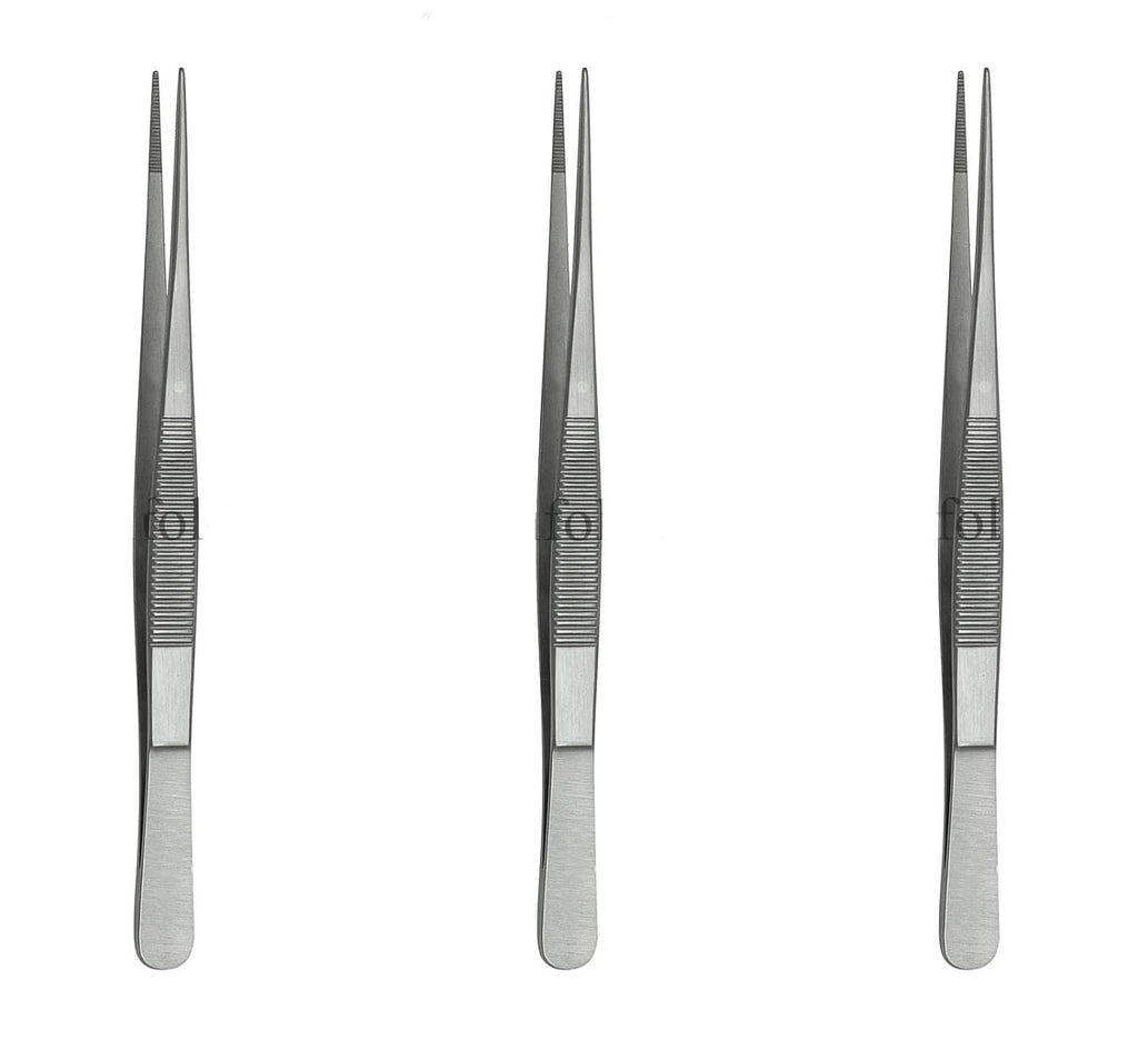 Semken Dressing Forceps Serrated 15.5 cm (6") – Stainless Steel Surgical Dental Tweezers | 3 Pcs | #114910129