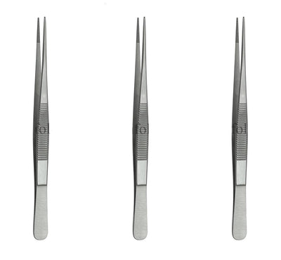 Semken Dressing Forceps Serrated 15.5 cm (6") – Stainless Steel Surgical Dental Tweezers | 3 Pcs | #114910129