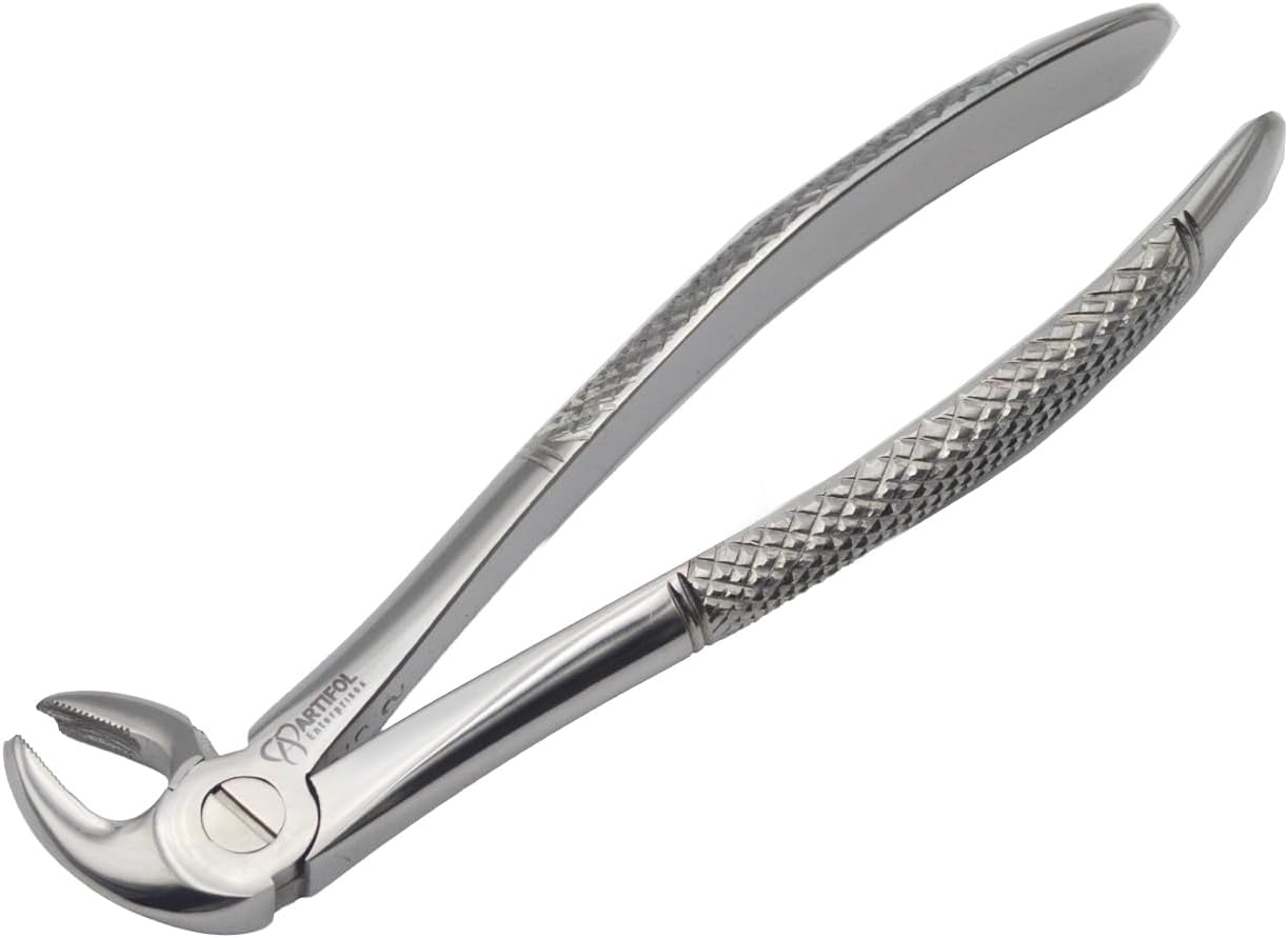 Lower Molar Extraction Forceps 22E – Mandibular Molar Dental Extraction Instrument | Precision Beak Design, Stainless Steel, Ergonomic Grip | Reusable #FX22E