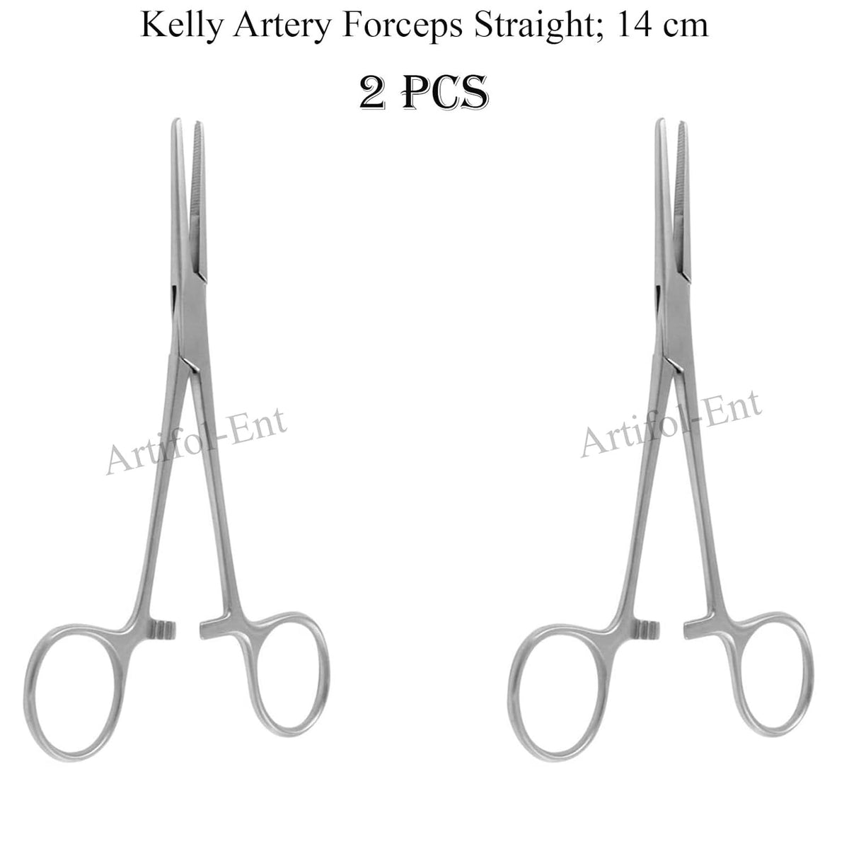 Kelly Hämostatzange – Gerade, 14 cm (5,5 Zoll) | Chirurgische und zahnärztliche Klemmen, 2er-Set, Set-Nr. 115910103