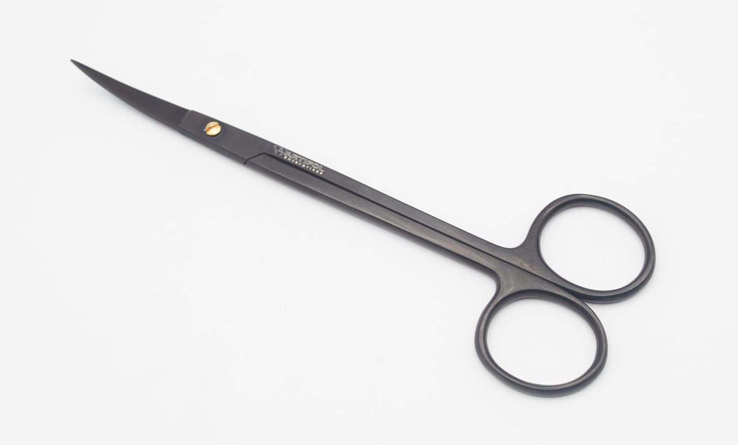 Elite TC Joseph Präzisionsschere – 14,5 cm gebogen | Wolframkarbid-Schneide | Stealth Black Professional Finish #OS1082