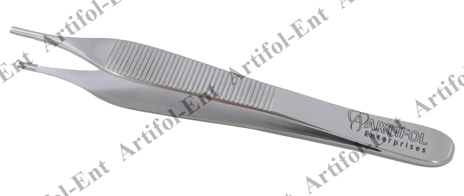Adson Brown Tissue Forceps Set – 4 Pieces, 12 cm (4.7") | 9×9 Teeth | Premium Stainless Steel, Reusable & Autoclavable Set #114910119-1