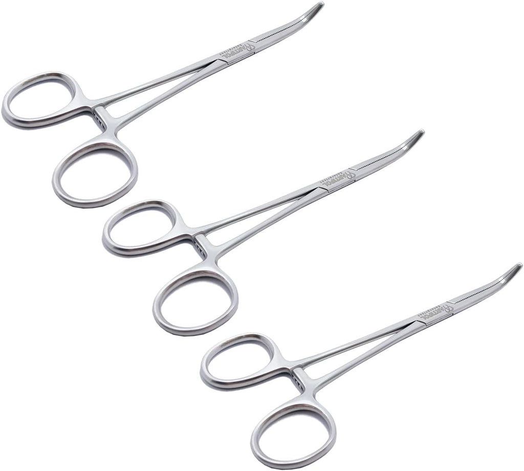 Mixter Dressing Forceps – 15.5 cm Curved | 3 Pcs Set | Stainless Steel | Autoclavable #115910231