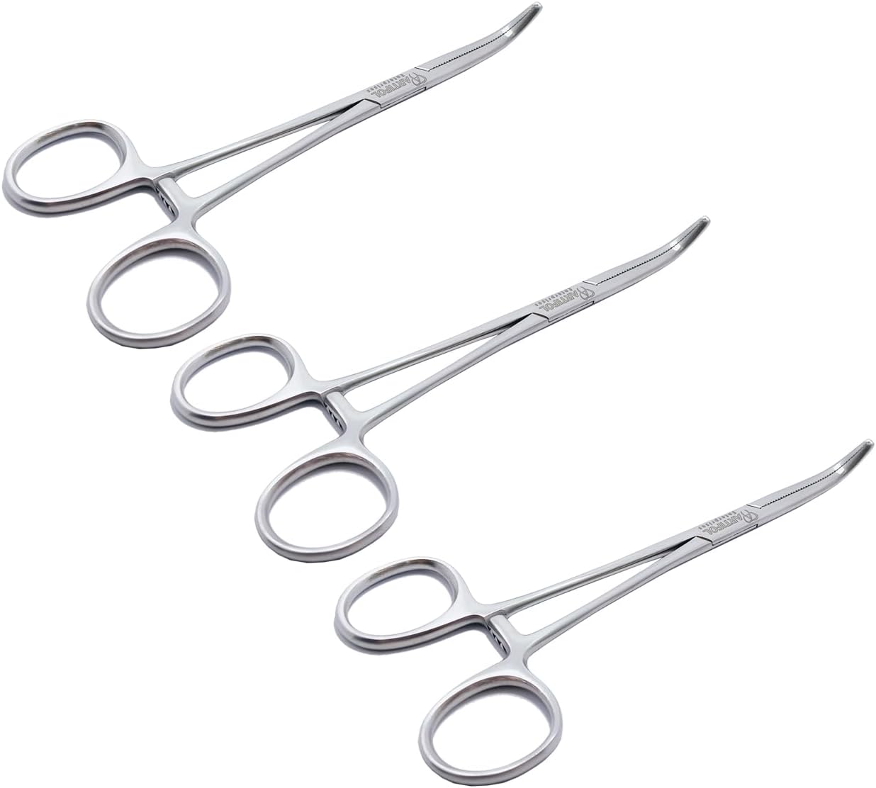 Mixter Dressing Forceps – 15.5 cm Curved | 3 Pcs Set | Stainless Steel | Autoclavable #115910231