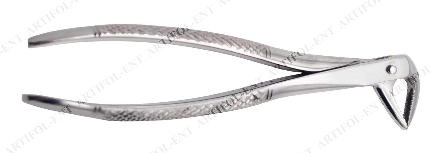 European Style Root Extraction Forceps – Deep-Reach Serrated Beaks | Premium Surgical Stainless Steel | Precision Fragment Retrieval & Sub-Gingival Root Management #FX74