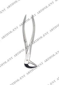 Lower Roots Serrated Extraction Forceps 74N – Precision Dental Root Extraction Instrument | Serrated Beak Design, Stainless Steel, Ergonomic Grip | Reusable #FX74N
