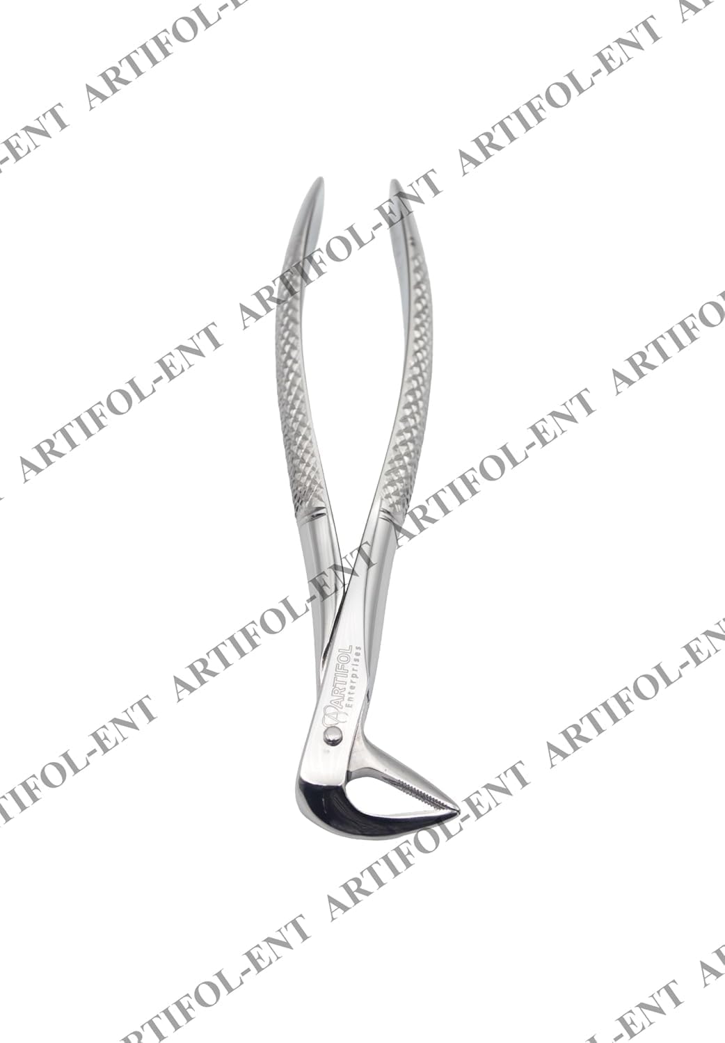 Lower Roots Serrated Extraction Forceps 74N – Precision Dental Root Extraction Instrument | Serrated Beak Design, Stainless Steel, Ergonomic Grip | Reusable #FX74N