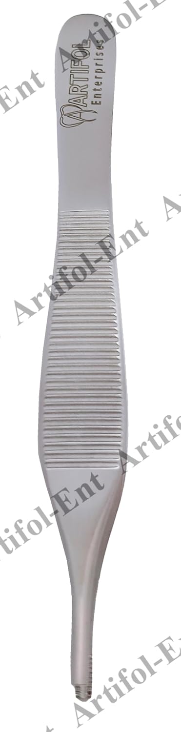 Adson Brown Tissue Forceps Set – 4 Pieces, 12 cm (4.7") | 9×9 Teeth | Premium Stainless Steel, Reusable & Autoclavable Set #114910119-1