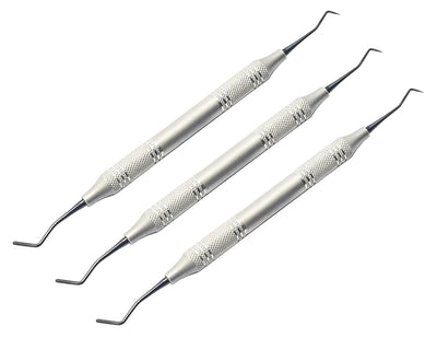 Spatula Plugger Composite Filling Instrument Set – 3 Pcs | Titanium Black-Coated Tips | Ergonomic Hollow Handles #TNPLGKR1M