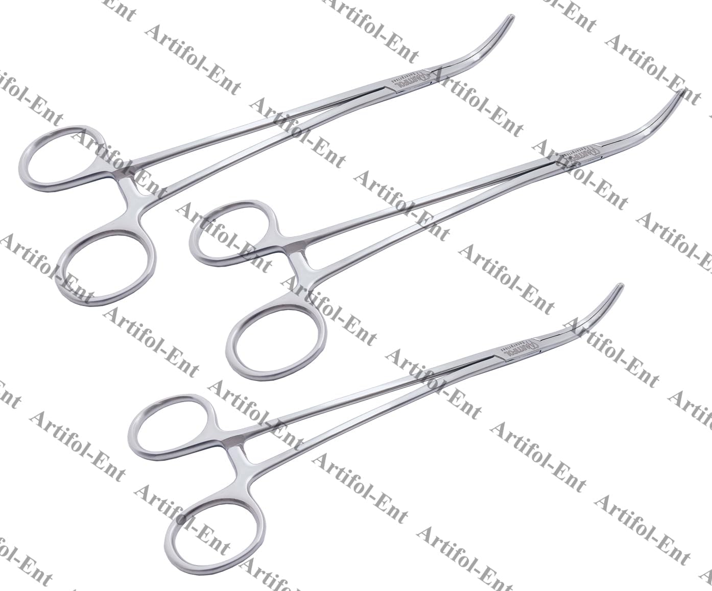 Overholt-Arterienklemme – 21 cm gebogen | 3-teiliges Set | Edelstahl | Autoklavierbar #115910178