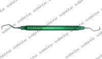 Doppelseitige Parodontalinstrumente | Grün beschichtete Aluminium-Hohlgriffe | #GR78