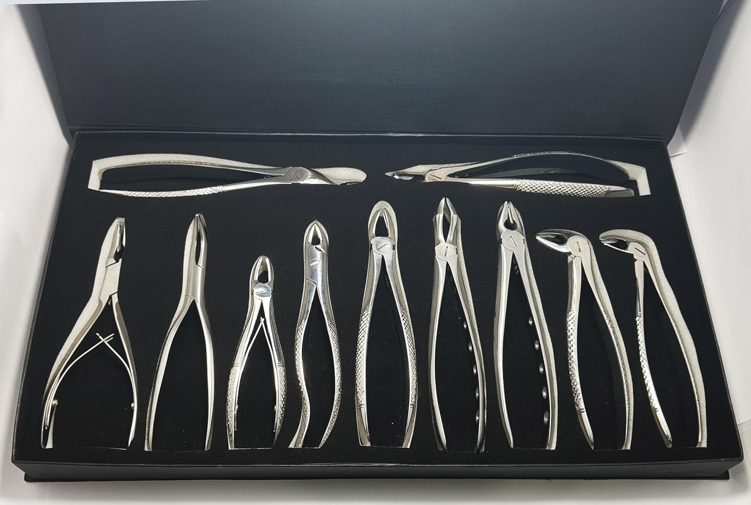11-Piece Dental Extraction Forceps Kit – Stainless Steel Professional Instruments | Includes Forceps #51, 67A, 17, 13, 18, 22, 1, 6C, 76S, F301 & Ronguer Blument 15 cm