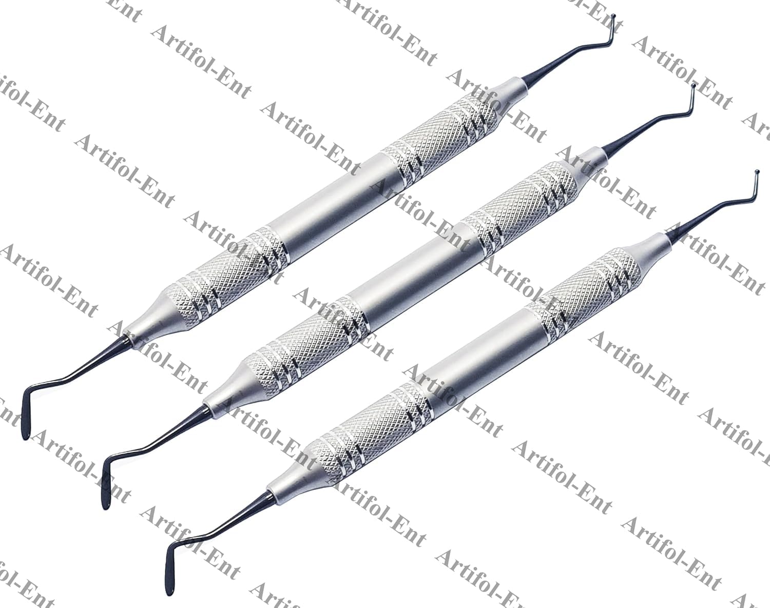 Large Placing/Condensing Composite Filling Instrument Set – 3-Piece Dental Kit | Titanium Black-Coated Tips, Non-Stick Finish, Ergonomic Hollow Handles #TNCIPCL