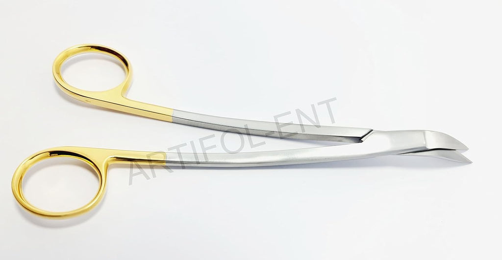 TC Dean Scissor 17 cm (6.75") – Tungsten Carbide Gold-Plated Premium Surgical Tissue & Tonsil Scissor | Stainless Steel | Art # S5009