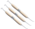 CT5 Dental Composite Resin Filling Instruments – 17 cm (3 Pcs Set)  Double-Ended Precision Tips | Beige Silicone Handles | #CT5