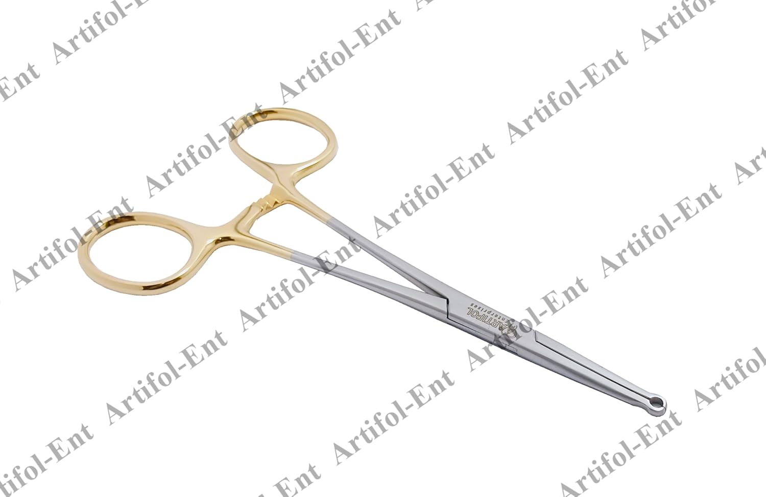 2-Piece No-Scalpel Vasectomy Fixator Forceps Kit – Stainless Steel, Reusable & Autoclavable | Blunt-Tip Fixation Ring & Curved Forceps