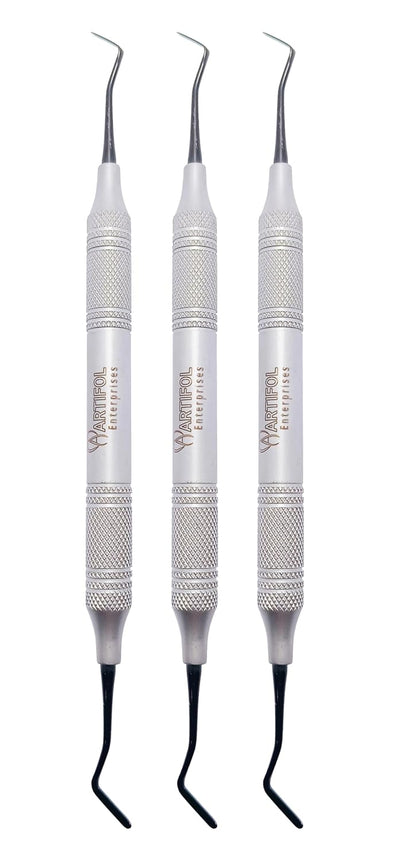 3 Goldstin Flexy-Thin Composite Filling Instruments | 3-Piece Dental Kit | Titanium Black Non-Stick Tips #TNCIGFT3