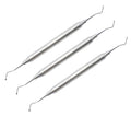 Dental Excavator EXC17 – Double Ended 1.2 mm Spoon | 17 cm Stainless Steel Restorative & Endodontic Instruments | 3-Piece Set #EXC17