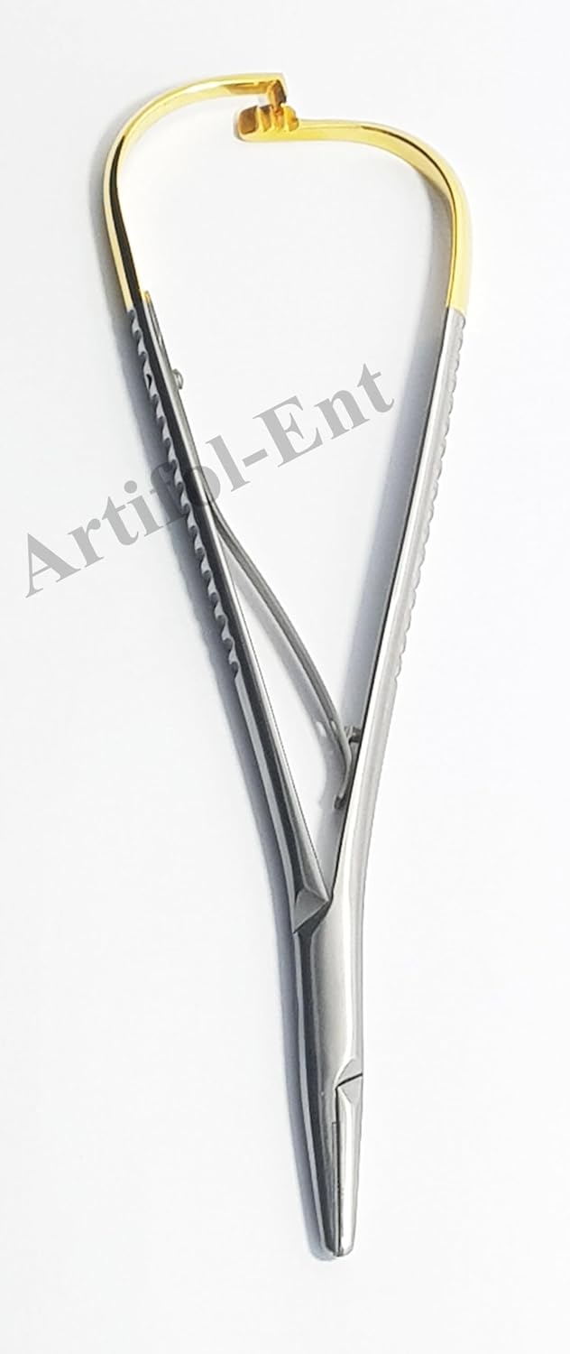 TC Mathieu Needle Holder 14cm (5.5”) – Tungsten Carbide Tips | Surgical Grade Dental Needle Holding Forceps | Reusable & Autoclavable | 2 Pcs Set #132060520