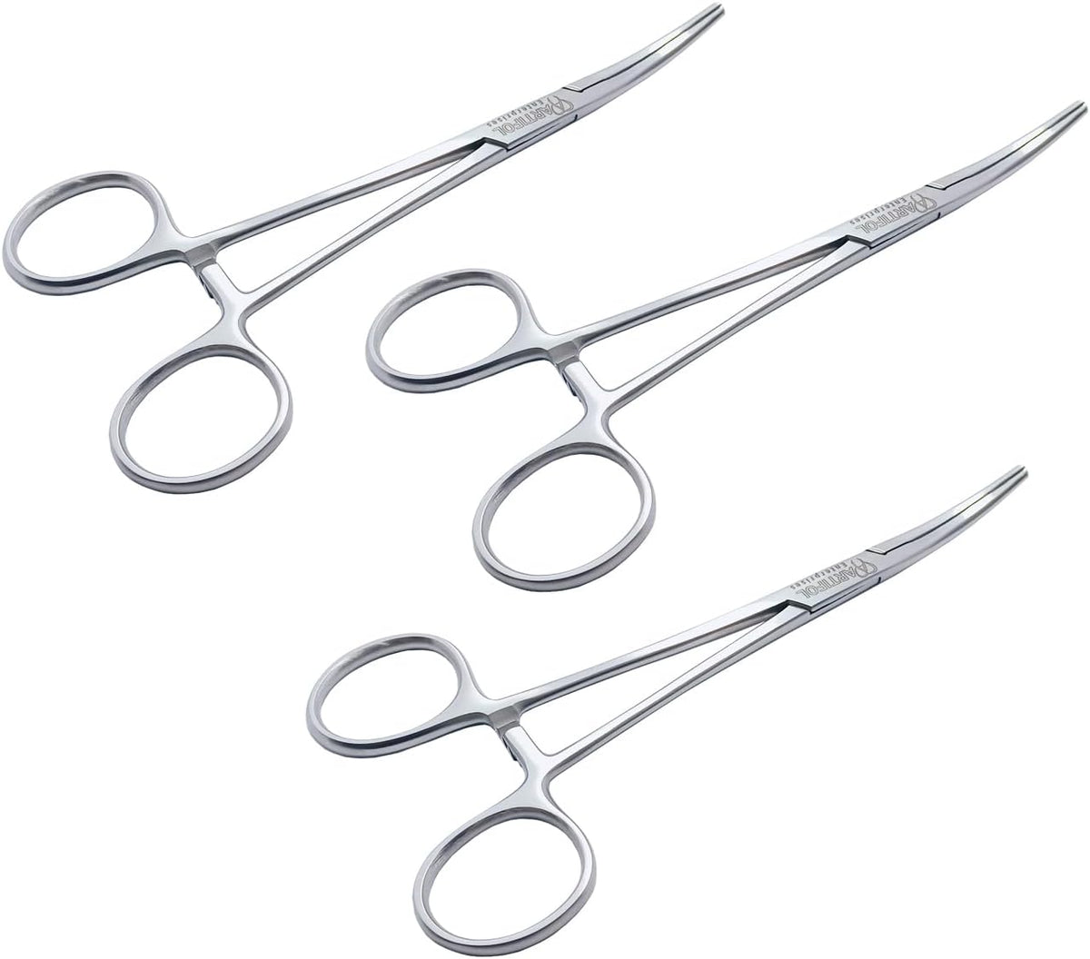 Pinza per arteria Bainebridge – 15 cm curva | Set da 3 pezzi | Acciaio inossidabile | Autoclavabile #115910202