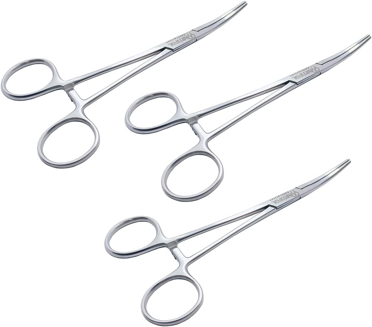 Pinza per arteria Bainebridge – 15 cm curva | Set da 3 pezzi | Acciaio inossidabile | Autoclavabile #115910202
