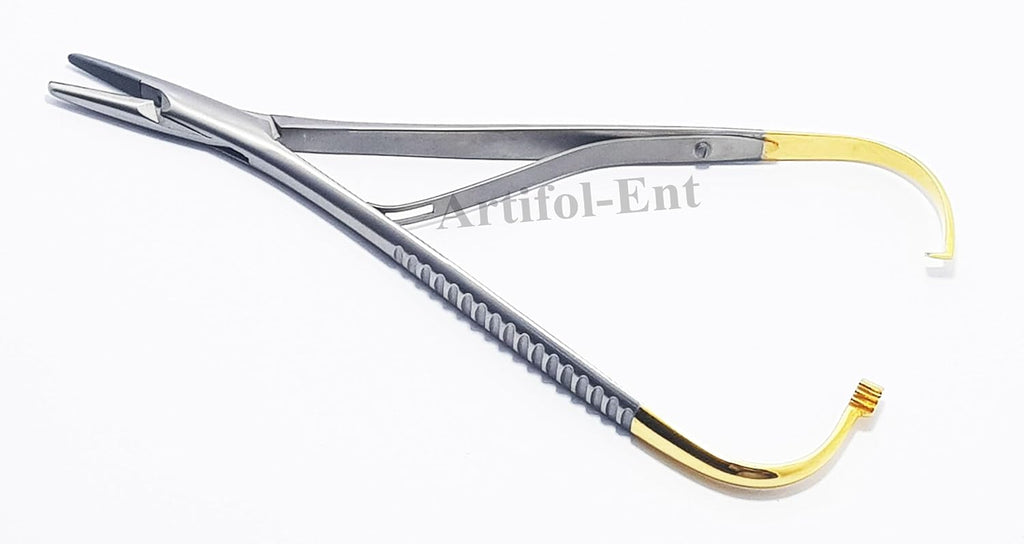 TC Mathieu Needle Holder 14cm (5.5”) – Tungsten Carbide Tips | Surgical Grade Dental Needle Holding Forceps | Reusable & Autoclavable | 2 Pcs Set #132060520