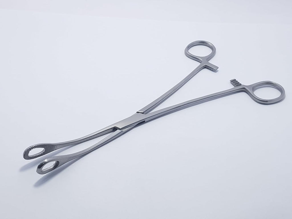 Foerster Ballenger Sponge Holding Forceps Curved 25 cm (9.75") – Serrated Jaws Surgical Instrument | Precision Medical Forceps | 1 Pc