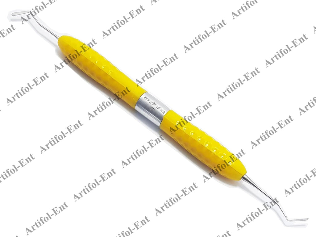 CT1 Dental Composite Resin Filling Instruments – 17 cm (3 Pcs Set)  Double-Ended Precision Tips | Yellow Silicone Handles | #CT1