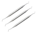 Gingival Cord Packer Set – Serrated Double-Ended Retraction Instruments with Ergonomic Hollow Handle (3 Pcs) – CSI1