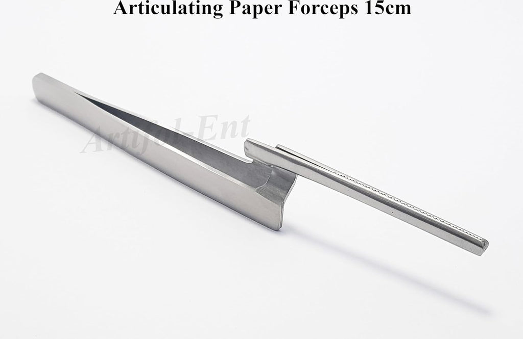 Articulating Paper Forceps APF2 – Straight 15 cm Dental Paper Holder Tweezers | Restoration & Occlusion Plier | 5-Piece Set