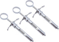3-Piece Dental Syringes – 1.8 ml Aspirating Injector | One-Ring Design with Finger Rests for Precise Control & Comfort | Reusable & Autoclavable