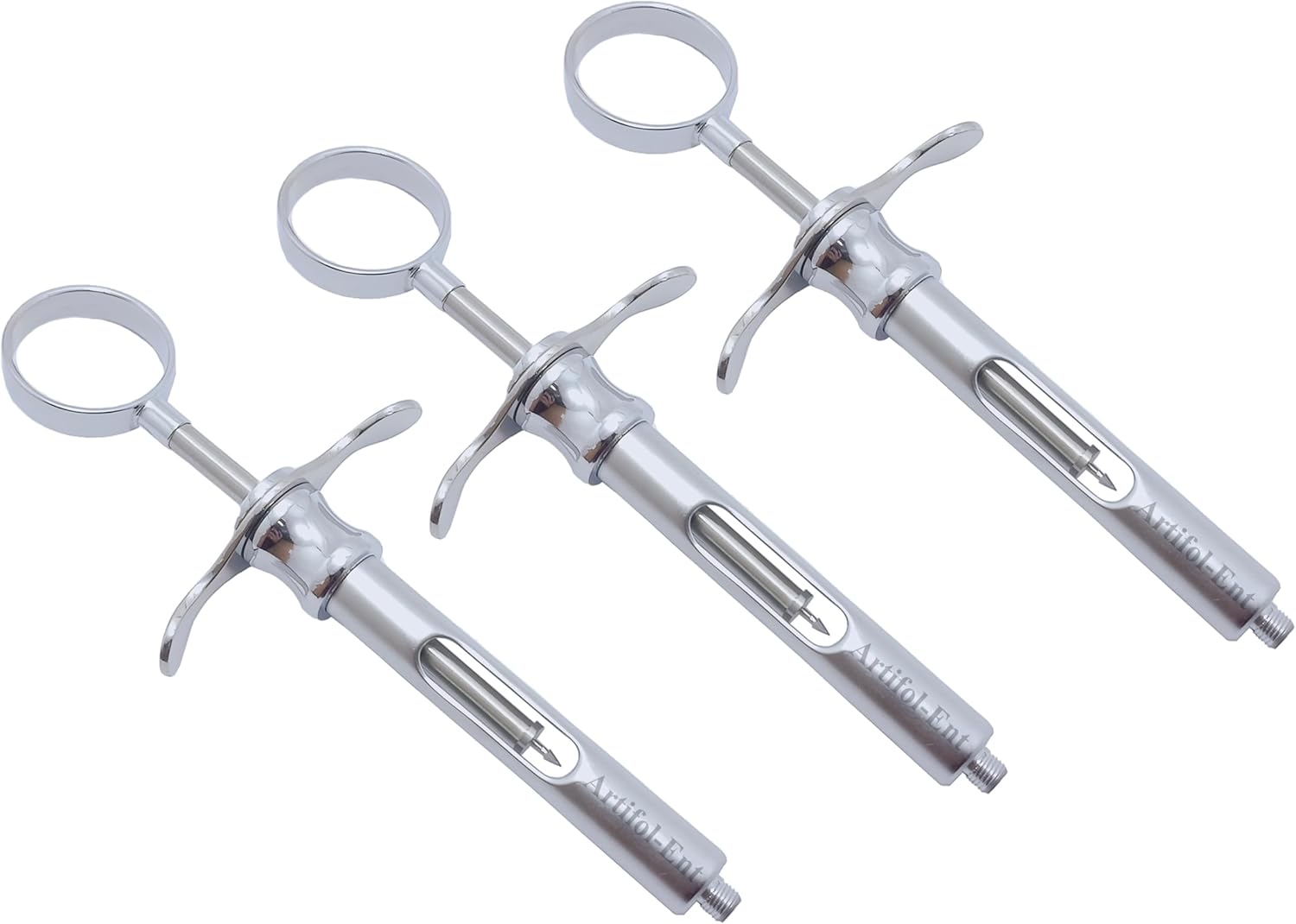 3-Piece Dental Syringes – 1.8 ml Aspirating Injector | One-Ring Design with Finger Rests for Precise Control & Comfort | Reusable & Autoclavable