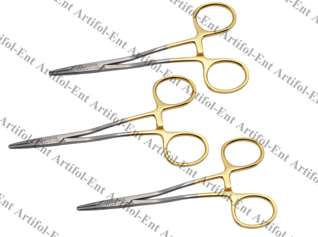 Master-Pack (3 Stück) Elite TC Kilner Nadelhalterpinzette – 13,5 cm gebogen | Backen aus Wolframkarbid #132910135