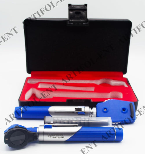 Artifol Student Home Use ENT Otoscope Examination Kit – Fiber Optic Diagnostic Set, Blue Color #OS1096