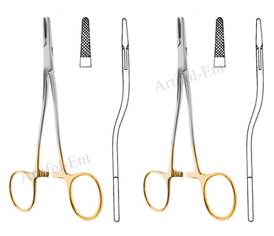 Porte-aiguille TC Kilner en S, 13,5 cm (5,25") – Embouts dentelés en carbure de tungstène | Instrument de suture chirurgicale et dentaire | Acier inoxydable | 2 pièces