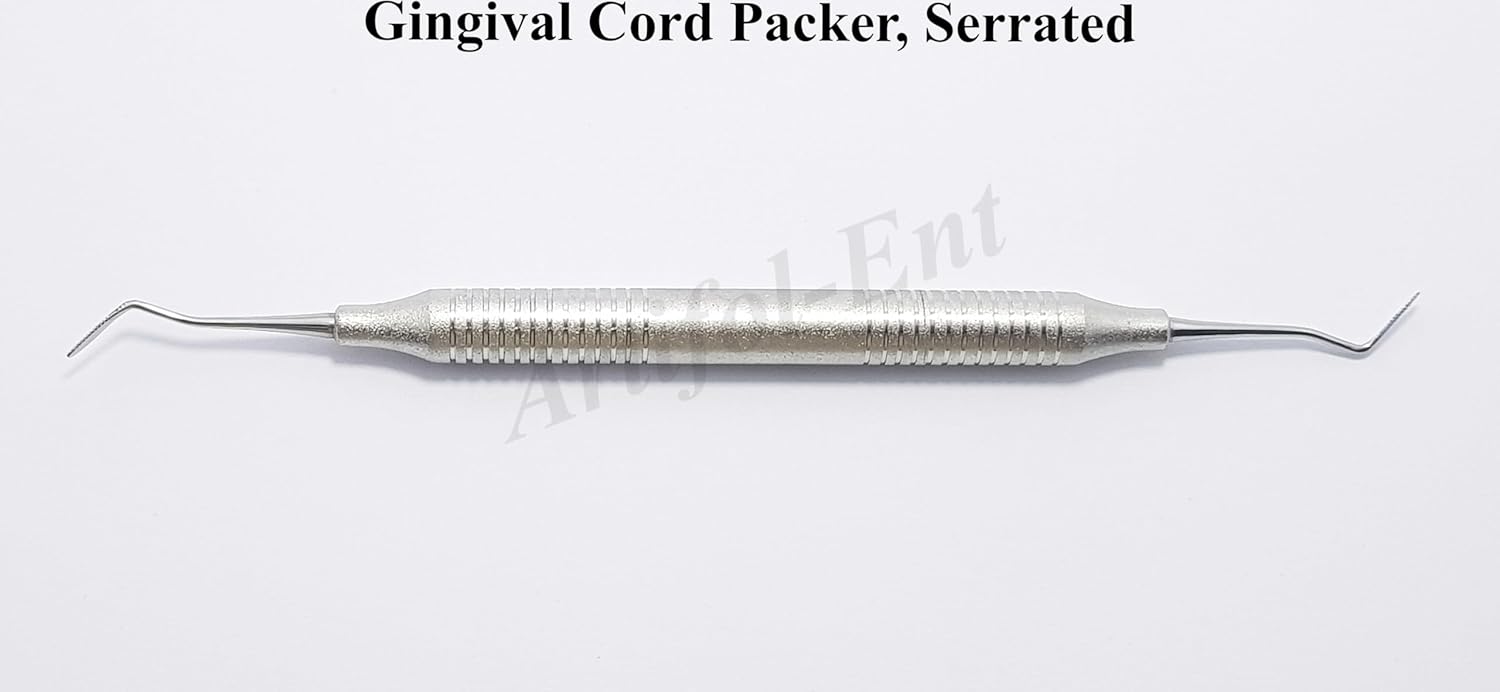 Gingival Cord Packer CSI1 – Double End Serrated Retraction Instrument | Ergonomic Hollow Handle | Stainless Steel Dental Restorative Tools | 3-Piece Set #GCPCSI16