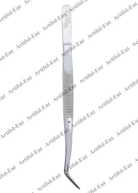 Pinzette dentali Marriiam – Punte angolate seghettate da 15 cm (set da 5 pezzi) Pinze curve in acciaio inossidabile lucidato per una manipolazione di precisione | #114500021-1