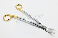 TC Dean Scissor 17 cm (6.75") – Tungsten Carbide Gold-Plated Premium Surgical Tissue & Tonsil Scissor | Stainless Steel | Art # S5009