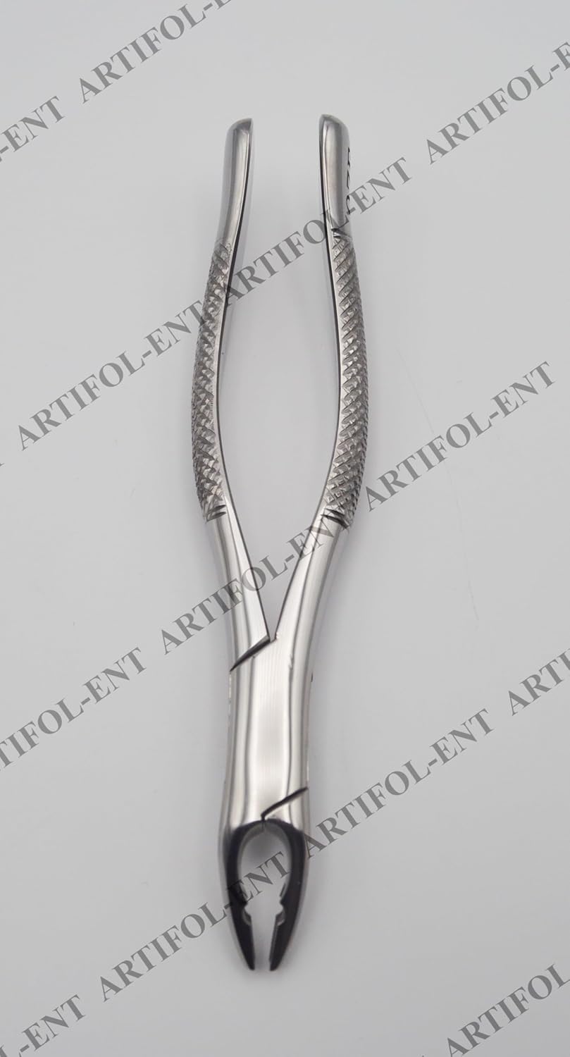 Serrated Grip Precision Extraction Forceps – Upper-Root Style 97E | High-Grade Stainless Steel Holding Tool | Strong Serrations, Secure Control & Durable Build | Ideal for Crafting #FX97E