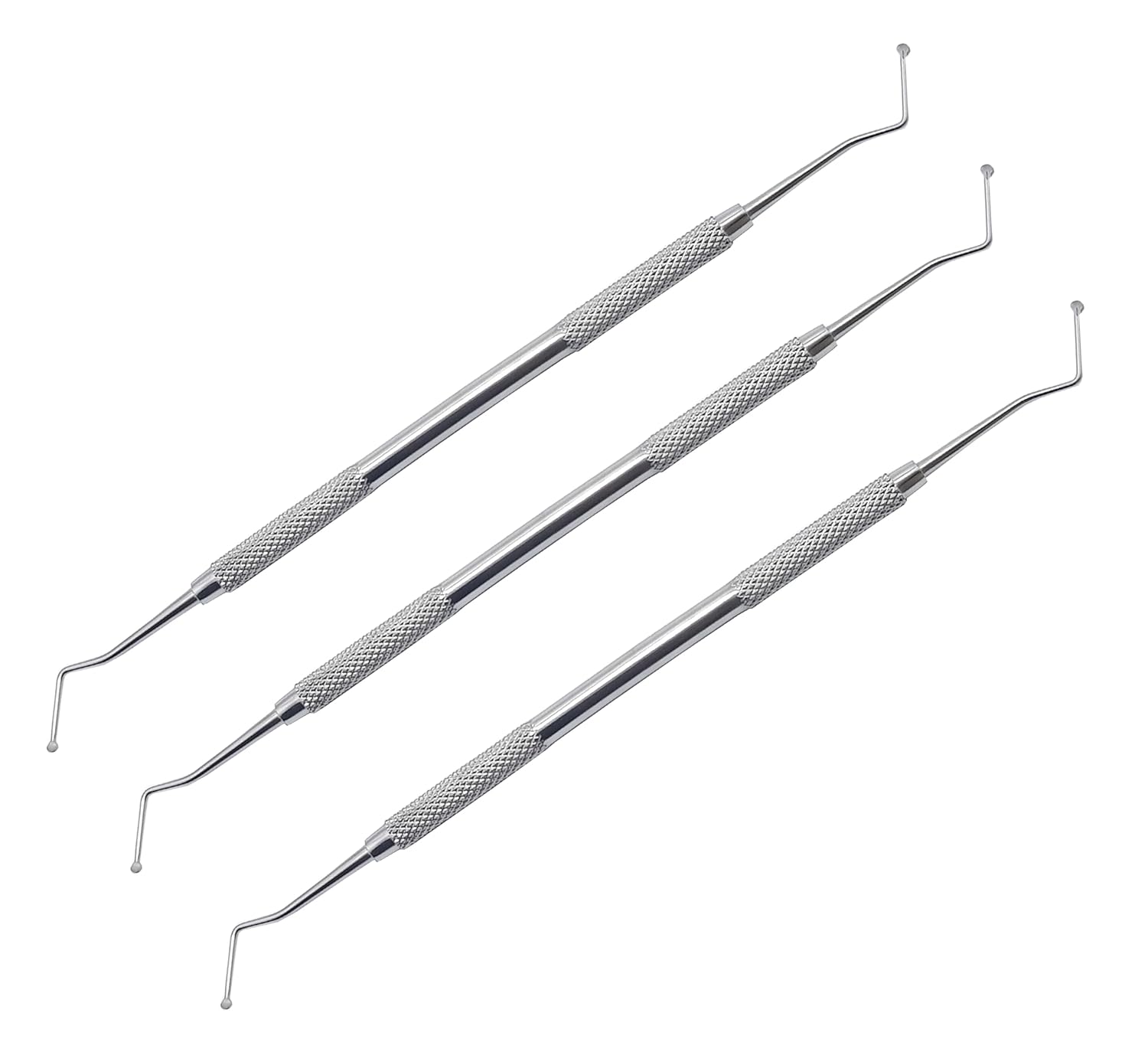 3 Pcs Dental Endodontic Spoon Excavators 17cm Double Ended 33L Stainless Steel Restorative Endo Instruments # EXC33L