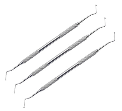 3 Pcs Dental Endodontic Spoon Excavators 17cm Double Ended 33L Stainless Steel Restorative Endo Instruments # EXC33L