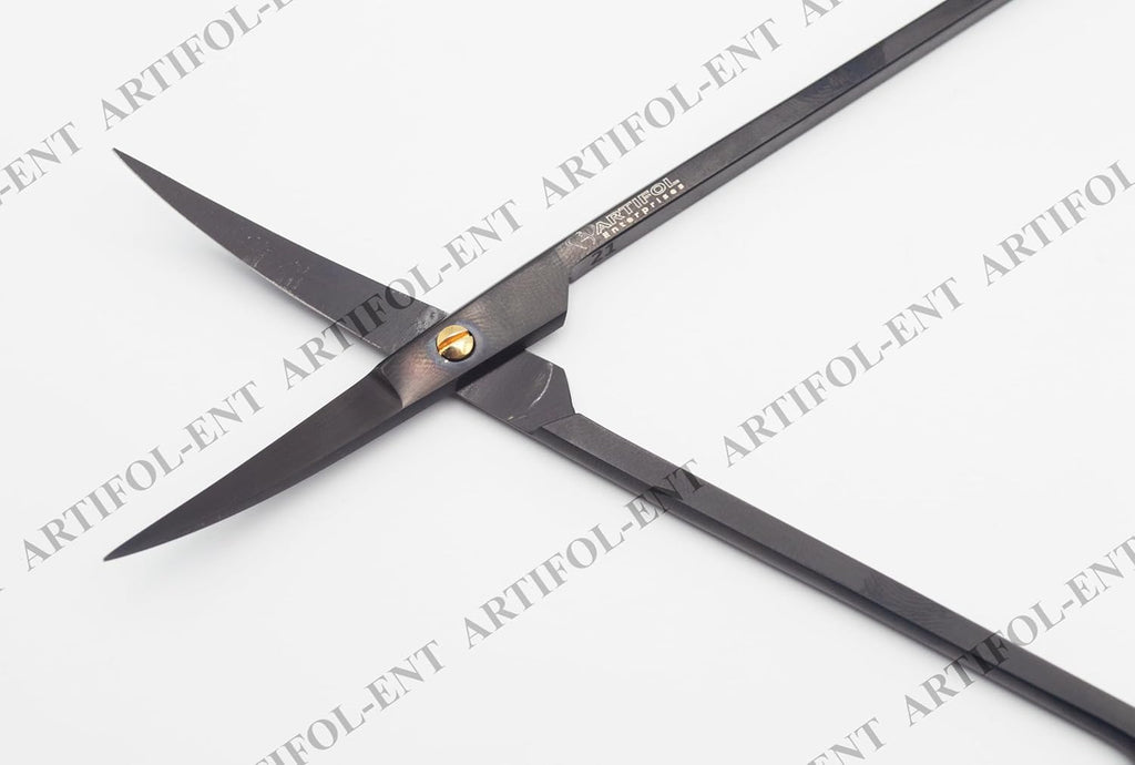 Elite TC Joseph Präzisionsschere – 14,5 cm gebogen | Wolframkarbid-Schneide | Stealth Black Professional Finish #OS1082