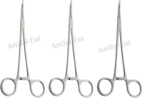 HEISS Artery Forceps – 20 cm Curved | 3 Pcs Set | Stainless Steel | Precise Hemostasis #115910218