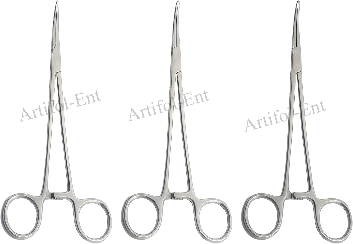 HEISS Artery Forceps – 20 cm Curved | 3 Pcs Set | Stainless Steel | Precise Hemostasis #115910218