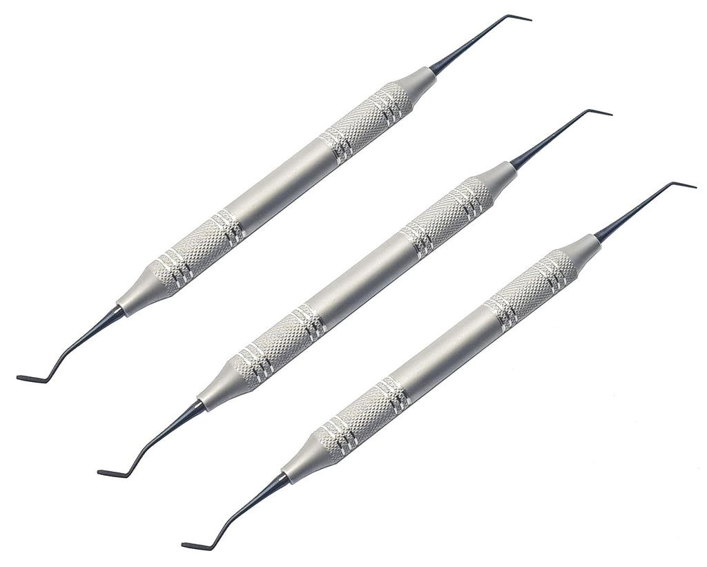 Posterior Spatula Composite Filling Instrument Set – 3 Pcs | Titanium Black-Coated Tips | Ergonomic Hollow Handles #TNPFIW31