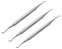 Set d’instruments de composite avec spatules postérieures – 3 pièces | Embouts revêtus de titane noir | Manches creuxs ergonomiques #TNPFIW31